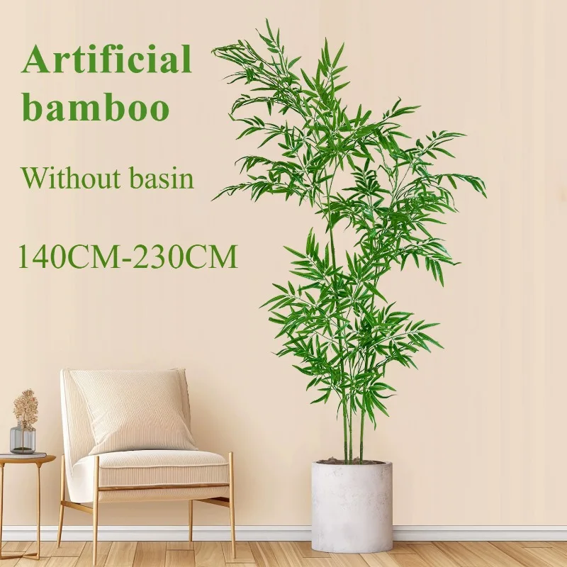 Ficus Lyrata Tree - Bambù artificiale Grande bambù verde da
